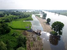 dijkpier-bij-hoogwater