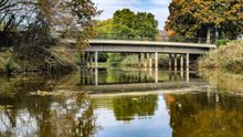 Brug over de beek de Graafsche Raam ter hoogte van de Henri Dunantsingel