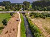 De beek Peelkanaal ter hoogte van de Graafseweg in Mill