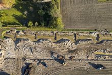 Werkzaamheden aanleg cascade bij Tereyken