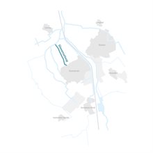 Overzichtskaart van de beek de Slievense Loop