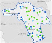 kaart met grondwaterstanden