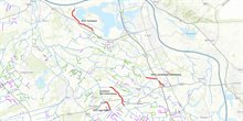 Kaartje met locaties EVZ's, NVO's binnen gebiedsplan Raam