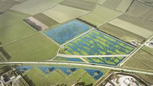 Visualisatie van de waterberging en waterhouderij bij Laarbeek