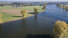 De rivier de Maas vanuit de lucht