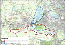 Kaart van het waterbergingsgebied bij 's-Hertogenbosch